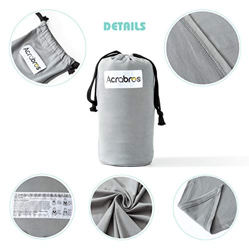 Acrabros Baby Wrap Carrier,Hands Free Baby Carrier Sling,Lightweight,Breathable,Softness,Perfect for Newborn Infants and Babies Shower Gift,Grey