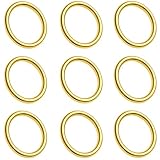 My-Bead - Anillos curvados cerrados de 8 mm de diámetro, plata de ley 925, chapado en oro de 18 quilates, anillos para manualidades, conectar y reparar anillos redondos, fabricación de joyas, pulseras