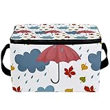 Sac à déjeuner à épaule unique - Anti-fuite - Isotherme - Durable - Convient pour les femmes/hommes/étudiants/travail/pique-niques - Parapluie d'automne sous la pluie