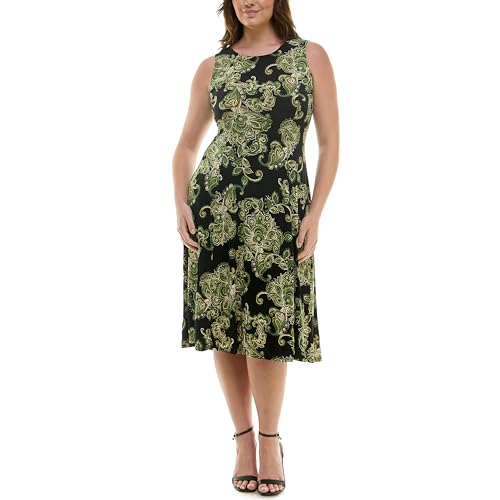 Image of Danny & Nicole Women's Solid Cardigan and Printed Dress Set