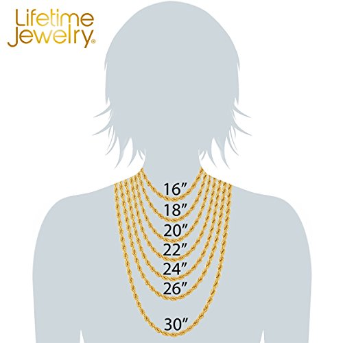 Lifetime Jewelry 11Mm Cuban Link Miami Curb Chain Necklace For Men Women Diamond Cut 24K Real Gold Plated (20 Inches, Gold) #TOP6