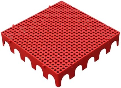 Lightweight Waterproof Plastic Pallets - Nestable Shipping Racks with Ventilated Grids for Indoor/Outdoor Storage, Perfect for Garages, Basements & Warehouses (Blue)