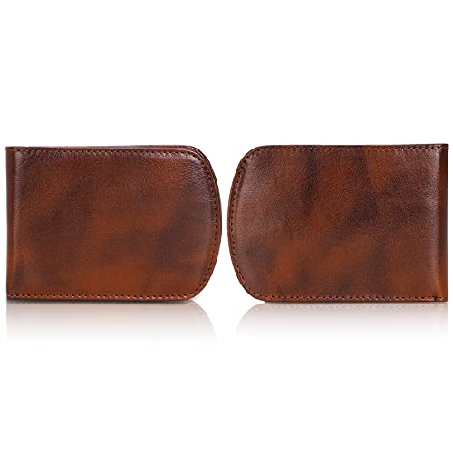 Polare Slim Curve Front Pocket Rfid Blocking Italian Real Leather Bifold Wallet For Men (Coffee) #TOP7