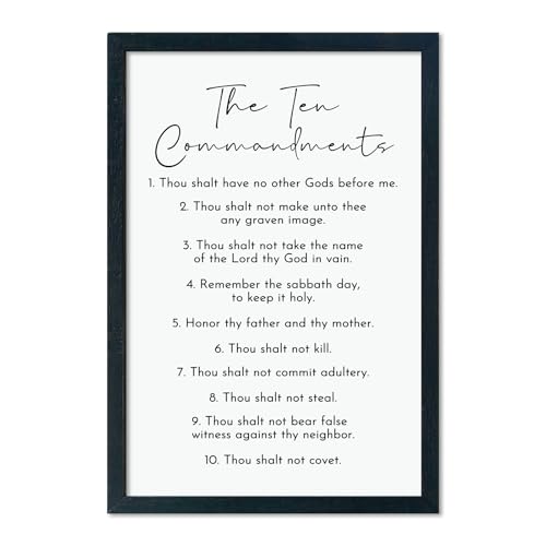 LuZhiQiang The Ten Commandments Wall Decor 16"×11" Black