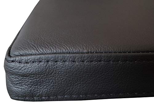 Quattro Meble Schwarz Echtleder Sitzkissen Lederkissen Sitzpolster fur Sessel Stuhle Echt Leder Kissen Sitzauflage Auflage Model 1el (50 x 40 cm)