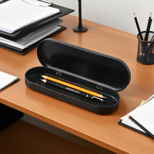 Image of T Tulead Tinplate Box Containers Black Empty Hinged Tins Storage Organizer Box Pencil Pen Case 5PCS