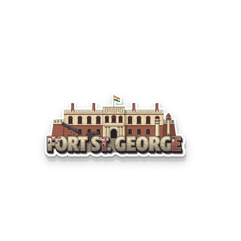 Image of Fort S T George Fridge Magnets, Glossy Finish, Stylish Magnet for Fridge, Wardrobe & Metal Surfaces