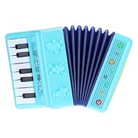 QUARKZMAN Akkordeon 13 Tasten Klavier Ziehharmonika Mini Musikinstrument Geschenke für Erwachsene Anfänger Bildung, Blau