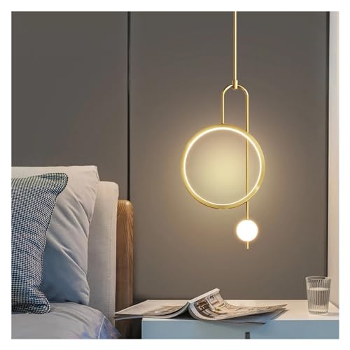 Lampe suspendue LED ronde moderne luminaire suspendu salon salle à manger et escalier