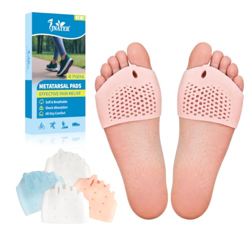 JNATER Toe Separators & Metatarsal Pads for WomenMen, 8 Pcs Gel Toe Spacers