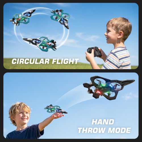 VisionX Foam RC Plane for Adults Kids, Remote Control Airplane Toys for Boys Kids Adults Beginners, RC Planes Fighter Jet Helicopter Drones for Kids Adults, 360° Flip Easy to Fly, Green, 2 Batteries by VisionX - Used condition - Image 3