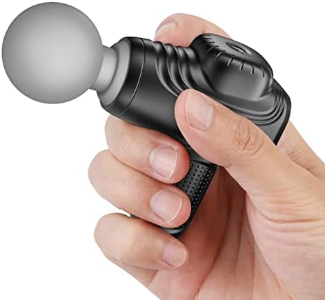 CCVOO Mini Silicone Massager Head Massager Scalp Massagers Deep Relaxation Stress Relief 10 Vibration Modes(Not Massage Gun, Only Vibrating) (Black)