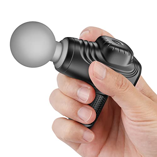 Ccvoo Mini Silicone Massager Head Massager Scalp Massagers Deep Relaxation Stress Relief 10 Vibration Modes(Not Massage Gun, Only Vibrating) (Black) #TOP15