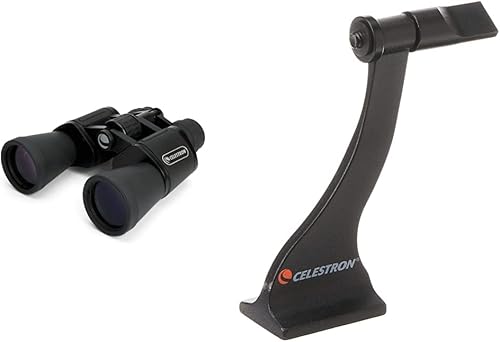 Celestron UpClose G2 10-30x50 Zoom Porro Binocular 71260, Negro y 93524 Techo y Porro Binocular Trípode Adaptador, Negro
