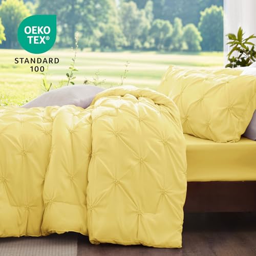 Image of BEDELITE Queen Comforter Set Light Yellow,Lightweight & Soft Comforter