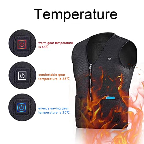 Chaleco calefactable USB unisex Rcniso transpirable para deportes de invierno 7