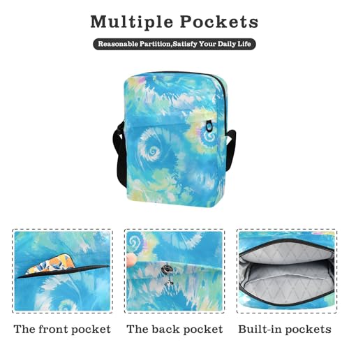 KLL Vibrant Tie-dye Color Explosion Design mens messenger bag crossbody Vegan Leather shoulder bag men Shopping Shoulder Hand Bag For Woman2