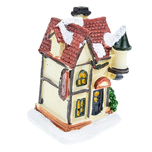 Anneome Miniature Christmas House Resin Lighting Adorn Your Home with Charming Xmas Village Decoration for Holiday Spirit for Indoor and Outdoor Christmas Decor
