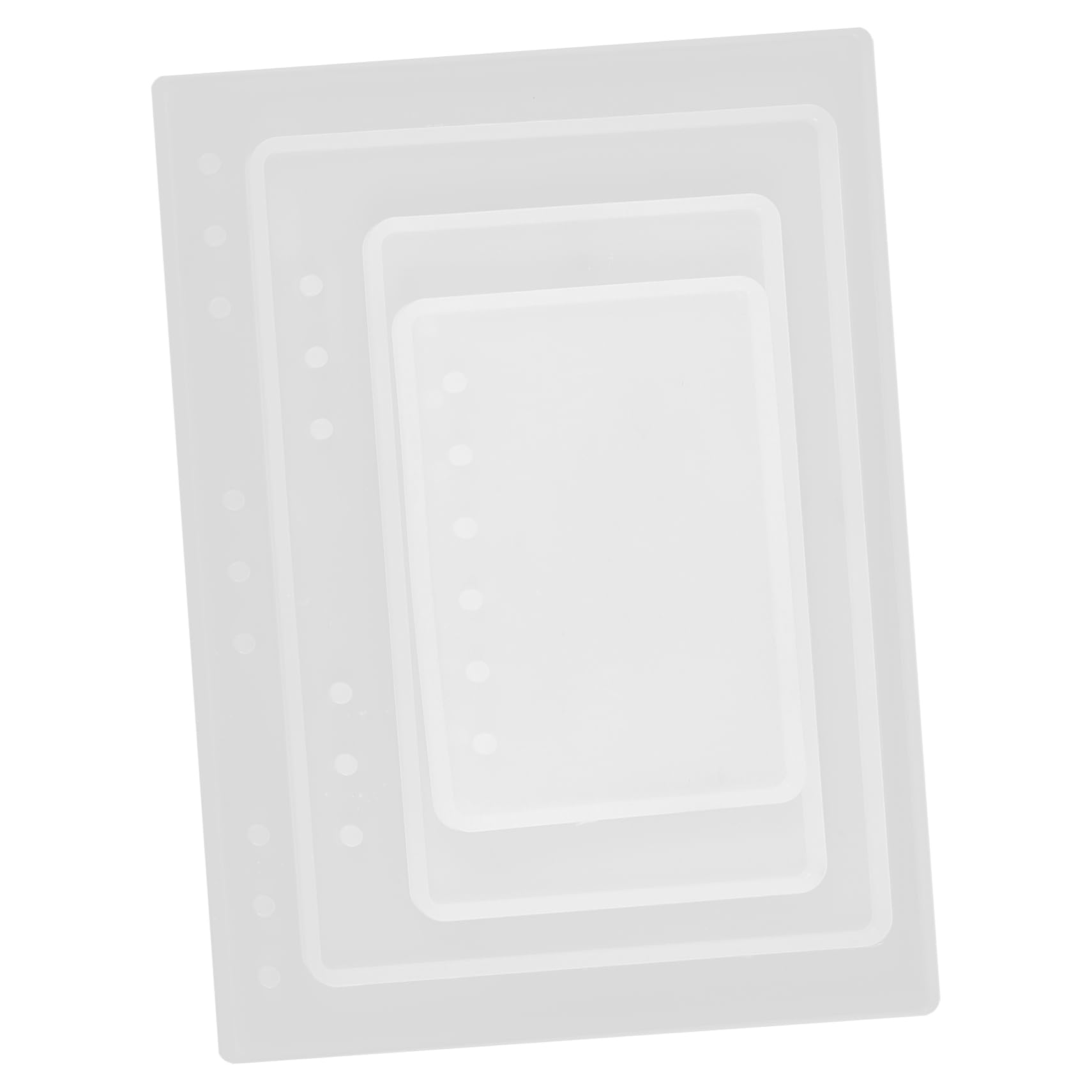 Angoily Molde de Silicona para Cuaderno Diy B5 A5 A6 A7 Molde de Fundición Creativo Resina Manualidades 4 Unidades para Bricolaje