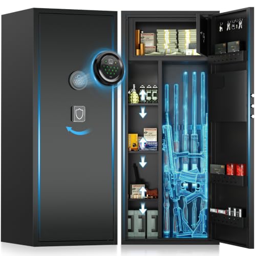 Image of 12-15 Large Gun Safe for Rifles and Pistols, Quick Access Rifle Safe
