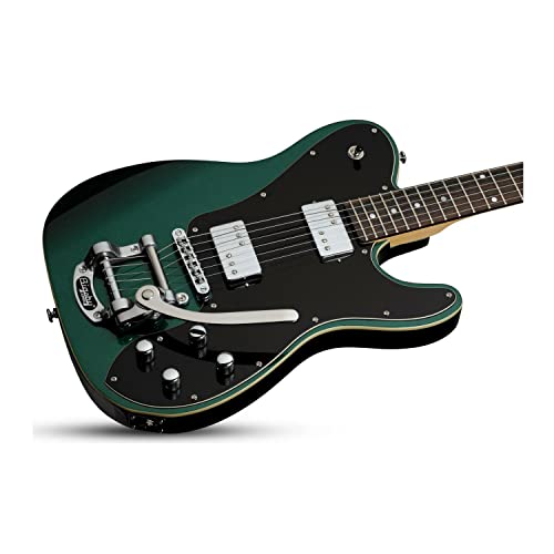 Schecter Pt Fastback Ii 6-String B Electric Guitar (Right Handed, Dark Emerald Green) Bundle With Hard Shell Carrying Case (2 Items) #TOP4
