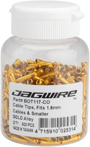 Jagwire Gear Cable Tips, 500 Pieces, Gold