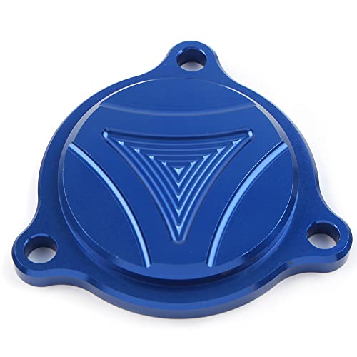 FSFYUK Couvercle de filtre à huile en aluminium CNC T6-6061 bleu pour moto Pour DR-Z 400/E/S/SM, LT-Z 400/450 la plupart des modèles