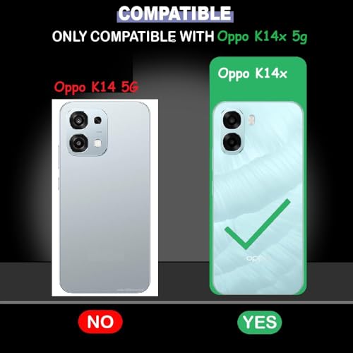Image of Genuine Leather Inside Back TPU Wallet Button | Magnetic Stand Dual Layer Flip Cover Compatible for Oppo CPH2871 /Oppo K14x 5G - Navy Blue