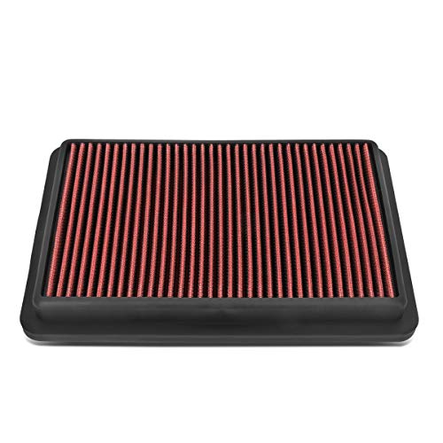 DNA Motoring AFPN-184-RD Washable Drop In Panel Air Filter Enhance Engine Performance Power & Acceleration Improve [Compatible with 12-18 Mazda 3 2.0L 2.3L 2.5L / 13-18 CX-5 2.0L 2.5L / 14-18 6 2.5L]