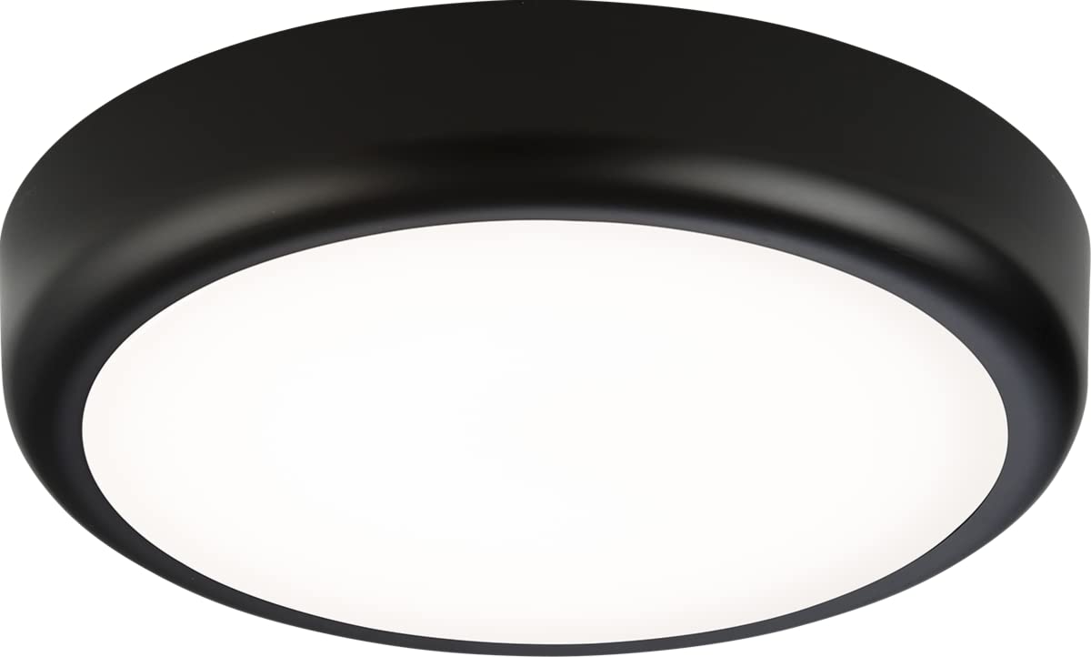 Knightsbridge LED Bathroom IP65 9W CCT Adjustable Wall or Ceiling mounting Bulkhead Fitting with Black Trim 256mm BT9ACTB