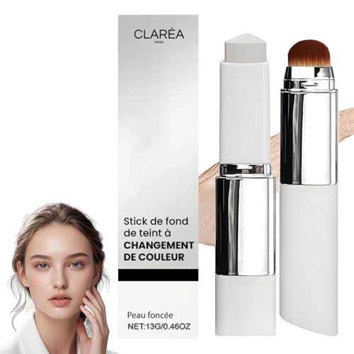 vimaz - Clarea Fond De Teint, Clarea Fond De Teint Stick Coréen Couvrant Imperfections, Tirtir, Couvrant, Korean Makeup,2 En 1 Avec Pinceau, Base De Maquillage Couvrante (Natural) - -42%