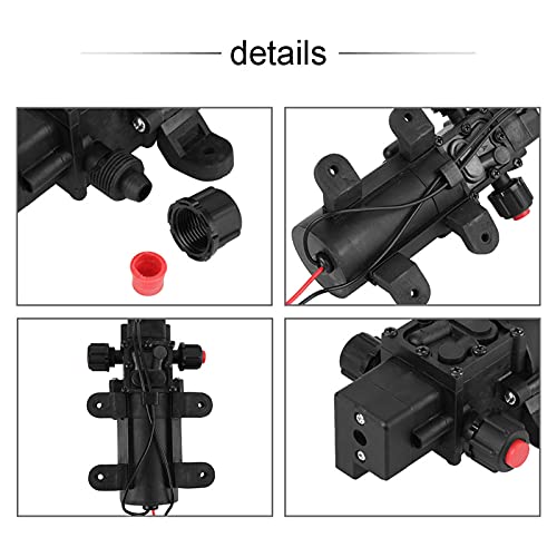 Membranpumpe, DC 24 V 80 W Membran-Wasserdruckpumpe Elektrische Wasserpumpe mit Automatischem Druckschalter