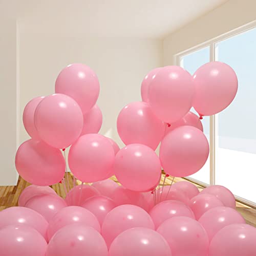 Image of 300 Pack Light Pink Balloons 12 inch Pink Latex Party Balloon Bulk for Various Party Events Decorations