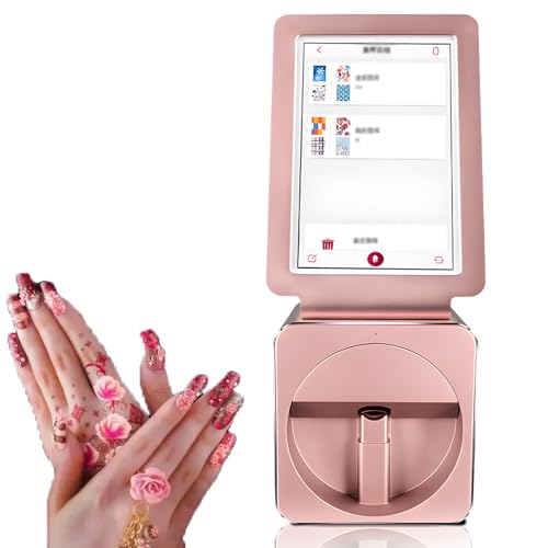 3D-nageldruckerroboter, 2400-Dpi-nagelkunstdruckmaschine mit 10,1-Touchscreen, Automatische Kalibrierung, Mobile Diy-stempelmaschine für Maniküristen