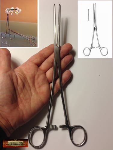 M00970 MOREZMORE 1pc Straight Forceps Hemostat Locking Serrated Tool 10