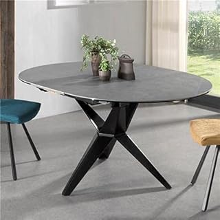 Tavolo allungabile in ceramica, colore: grigio