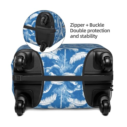 Summer Plant Print Travel Luggage Covers, Washable Suitcase Covers Protector for Luggage 18-32 Inch High Elasticity3