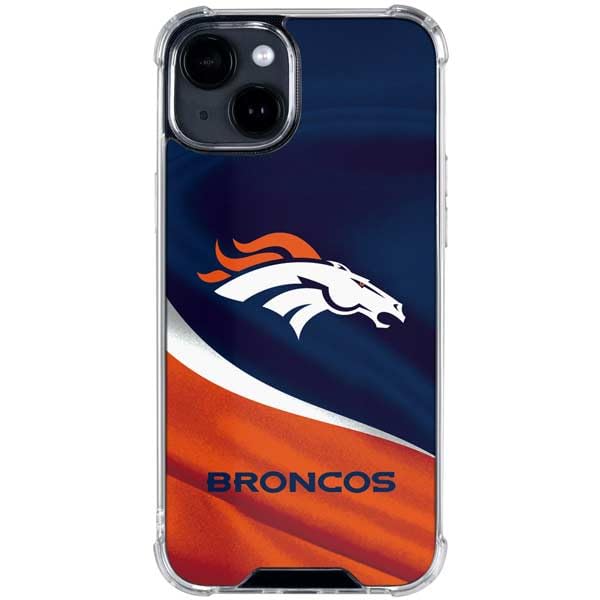Skinit Clear Phone Case Compatible with iPhone 15 - Officially Licensed NFL Denver Broncos Design