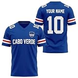 Cabo Verde Jersey Personalized Soccer Shirt Men Women, Cape Verde Flag Design Tee, Supporter Outfit Stadium Match Gift