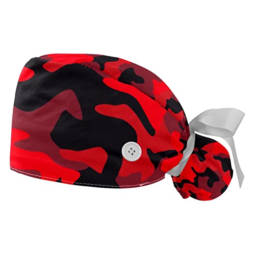 Chapeaux bouffants de travail mixtes JDEZ casquettes ajustables camouflage