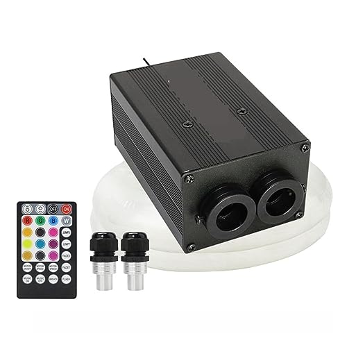 Kit fibra óptica coche de 12W con motor RGBW y control de música con doble rollo