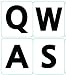 English US Large Letters Keyboard Stickers Non Transparent White Background (Upper Case)