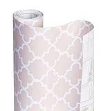 Smart Design Shelf Liner w/Adhesive - Wipes Clean - Cutable & Removable Material - Easy Peel Design - for Shelves, Drawers, Flat Surfaces - Kitchen (18 Inch x 20 Feet) [Chantilly Blush]