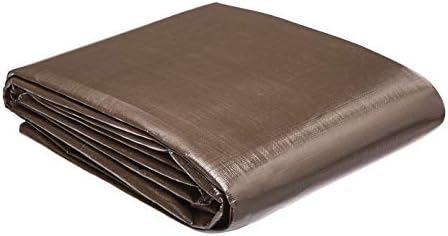 AmazonCommercial Multi Purpose Waterproof Poly Tarp Cover, 3 x 3.65 m (10 x 12 ft), 10MIL Thick, Brown/Silver, 2-Pack