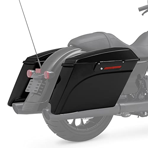 Alforjas rígidas negras estiradas 5" para Harley Touring 1993-2013, modelos Street Glide, Road Glide, Road King, Electra Glide, Ultra-Classic, FLT, FLHT, FLHTCU, FLHRC miniatura 4