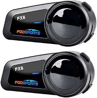 Motorcycle Bluetooth Headset Fodsports FX6 6 Riders Group Intercom Helmet Bluetooth Headset 1000M