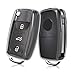 Produktbild kwmobile Autoschlüssel Hülle kompatibel mit VW Skoda Seat 2-3-Tasten Autoschlüssel - TPU Schutzhülle Schlüsselhülle Cover in Dunkelgrau Transparent