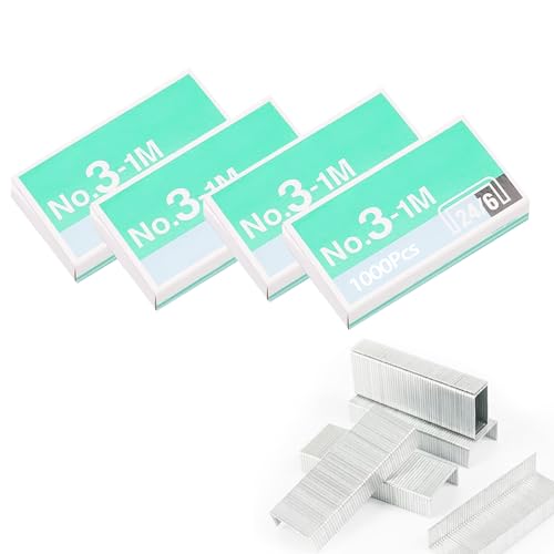 Eupneicu 4000 Stück Tackerklammern, Heftklammern 24/6, Standart...