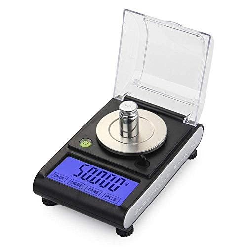 Personenwaage, 50 g 0,001 g Digitale elektronische Waage 0,001 g Präzisions-Touch-LCD-Digitalschmuck Diamantwaage Labor Zählung Gewichtsbalance