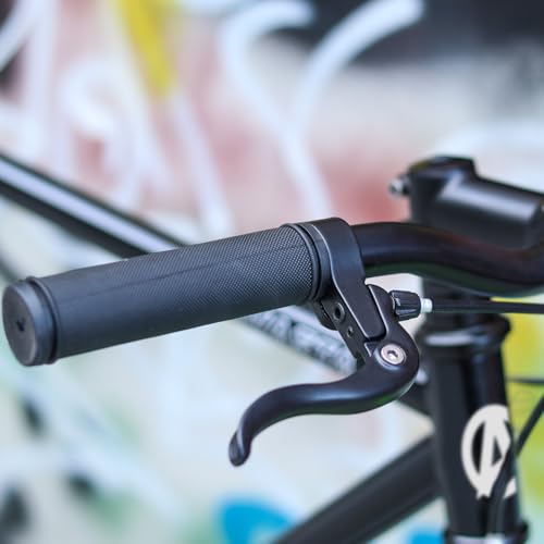 AVASTA Single-Speed Fixed Gear Urban Commuter Bike for Women and Men, Lightweight Unisex Fixie Bike, Flat Handlebar Flip Flop Hub City Road Bicycle, 54 Black & Green